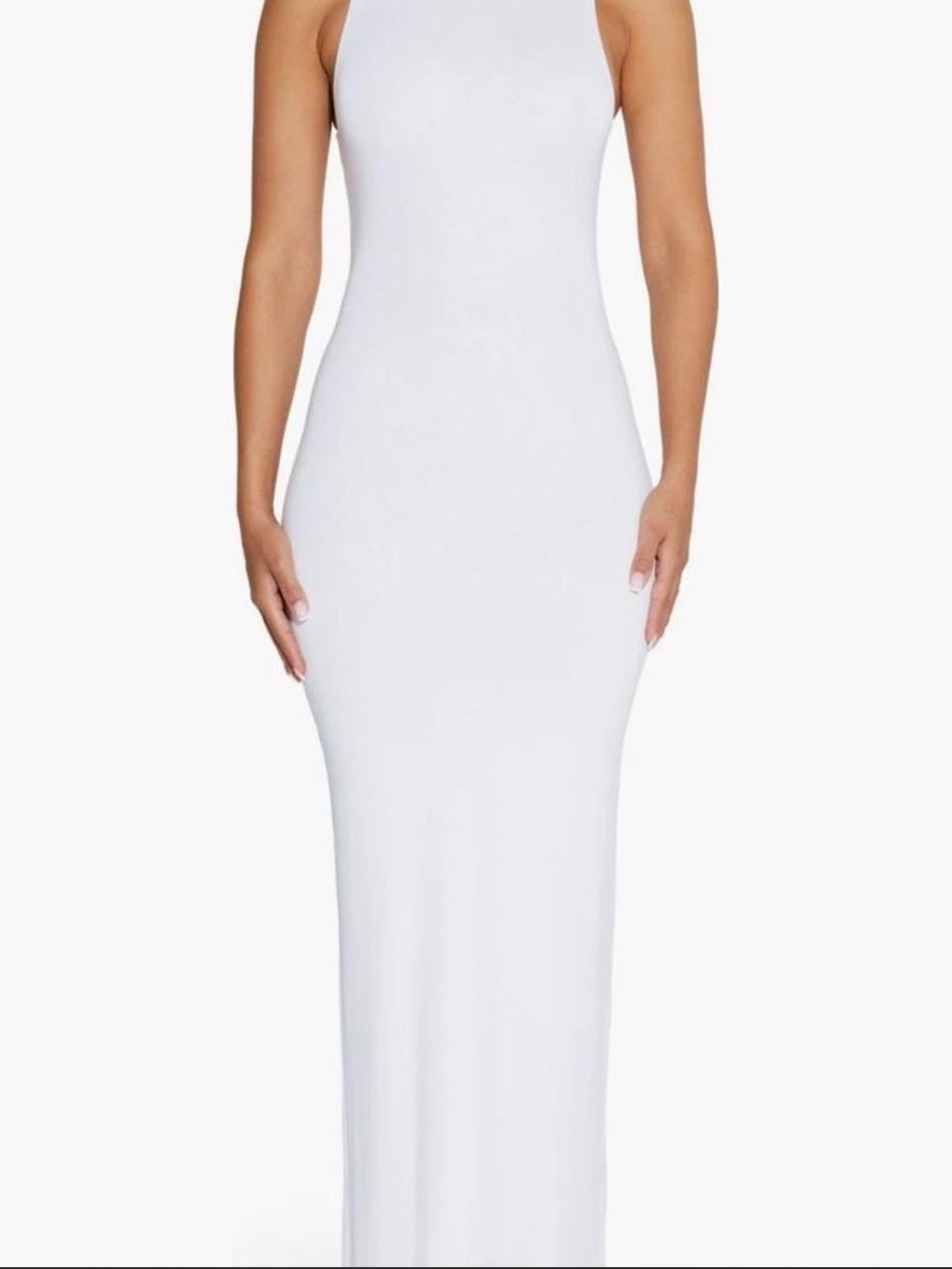 Naked wardrobe tan sleeveless maxi dress